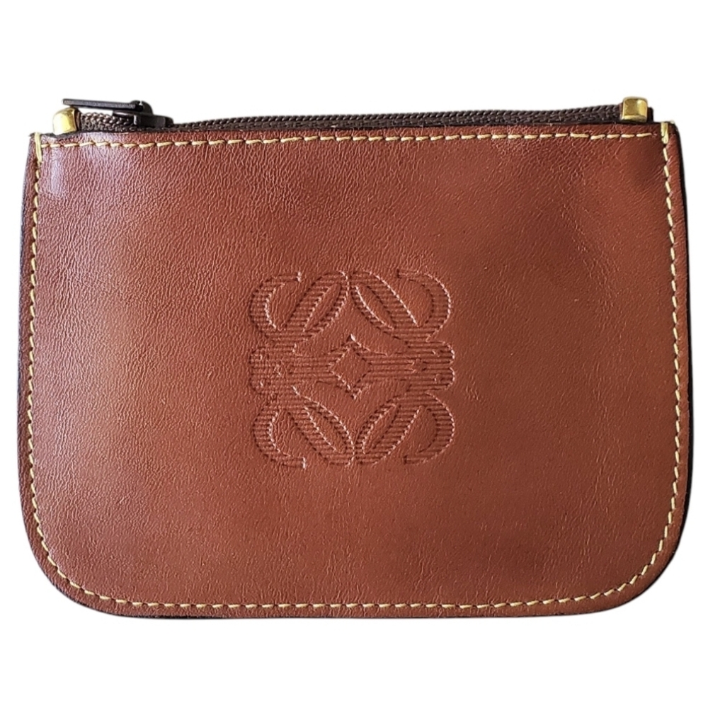 LOEWE Leather & Suede Card/Coin Case